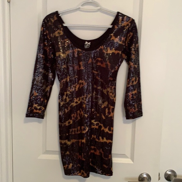 Iron Fist leopard print sequin dress SMALL - Picture 1 of 4